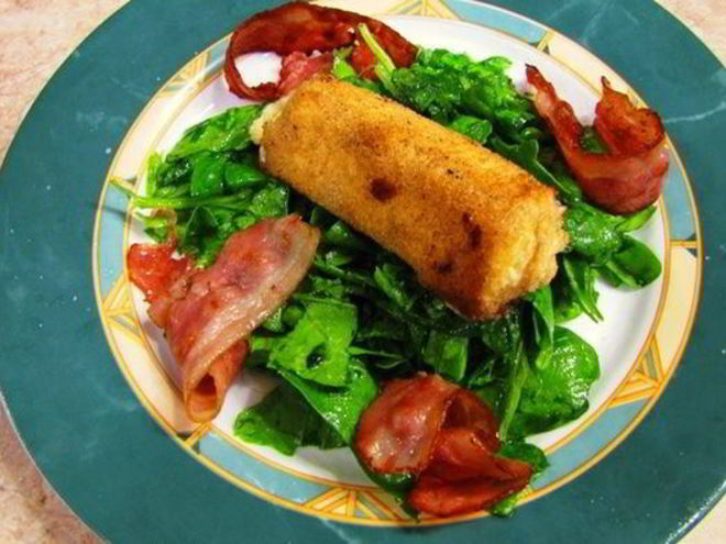 Рецепт сыра, зажаренного в сухарях