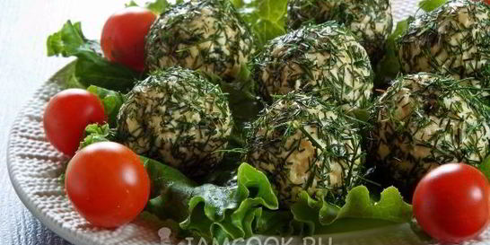 Сырные шарики с черри