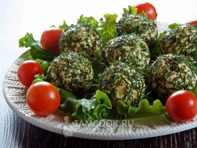 Рецепт сырных шариков с черри