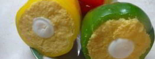 сырые фаршированные сыром кольца перца. Шаг 6