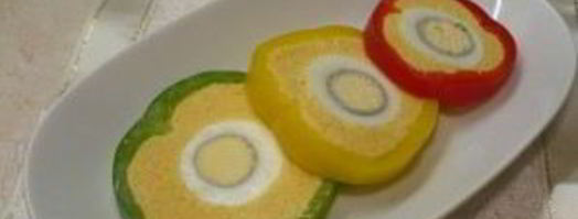 сырые фаршированные сыром кольца перца. Шаг 7