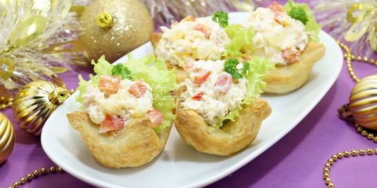 Тарталетки из слоеного теста