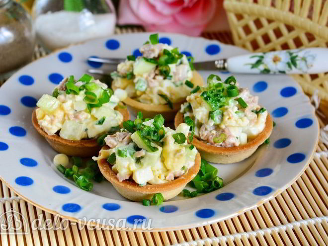 Рецепт тарталеток с печенью трески
