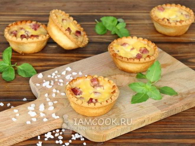 Рецепт тарталеток с ветчиной и сыром