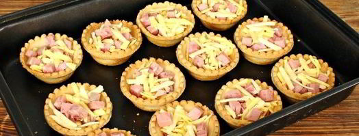 тарталетки с ветчиной и сыром. Шаг 6