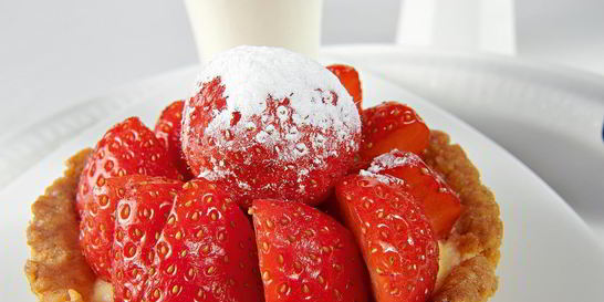 Клубничный тарт с сырным наполнителем