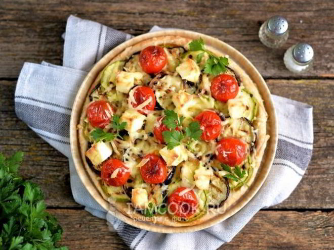 Рецепт легкого тарта с овощами-гриль