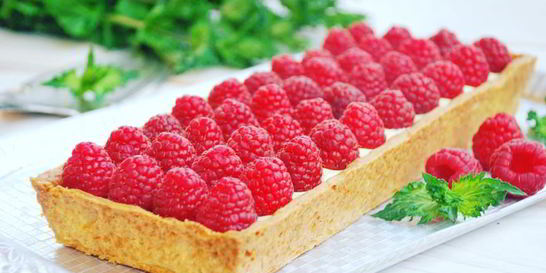 Малиновый тарт с кремом Дипломат