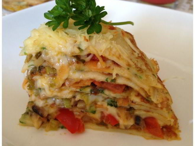 Рецепт пряного блинного тарта