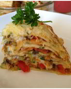 Пряный блинный тарт