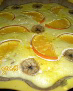 Ржаной тарт с апельсином и бананом