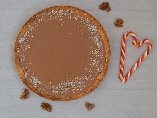 Рецепт шоколадна-бананового тарт