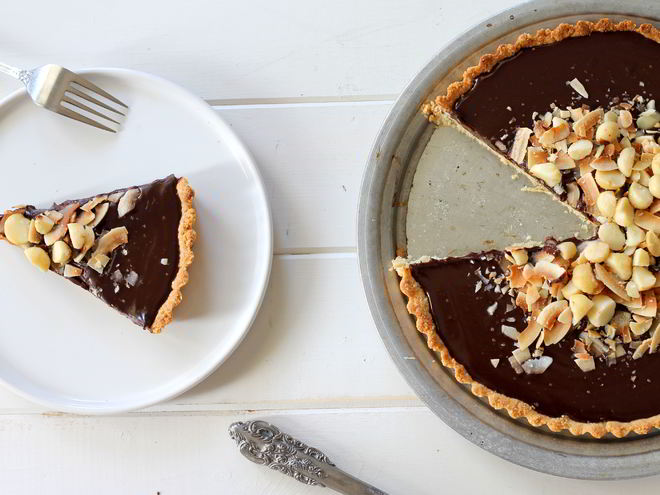 Рецепт шоколадна-орехового тарт
