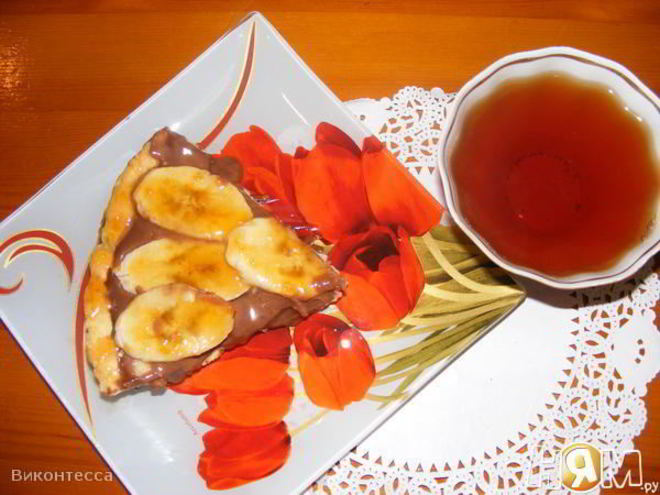 Рецепт шоколадного тарта с бананами блаженство