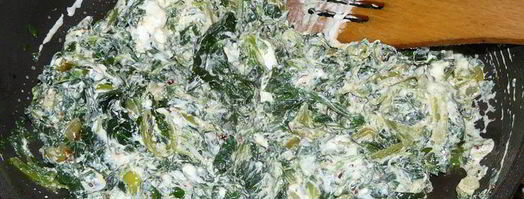 тарт фламбе с помидорами и крем-шпинатом. Шаг 2