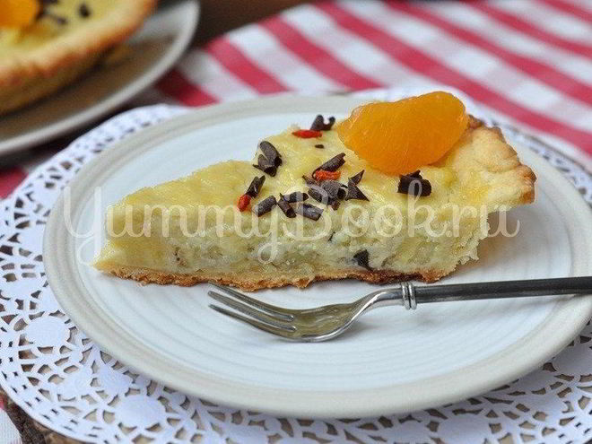 Рецепт тарта с бананом и кокосовым молоком