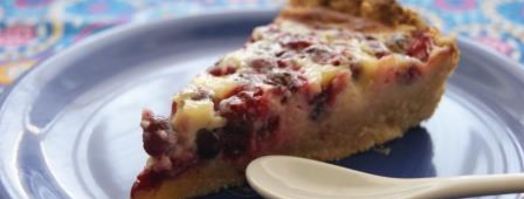 тарт с брусникой и запеченным ганашем из белого шоколада. Шаг 11