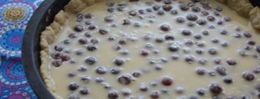 тарт с брусникой и запеченным ганашем из белого шоколада. Шаг 9