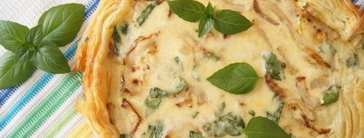 тарт с кабачком и базиликом на слоеном тесте. Шаг 5