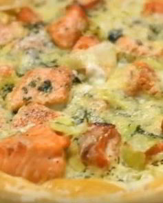 Тарт с кижучем и базиликом