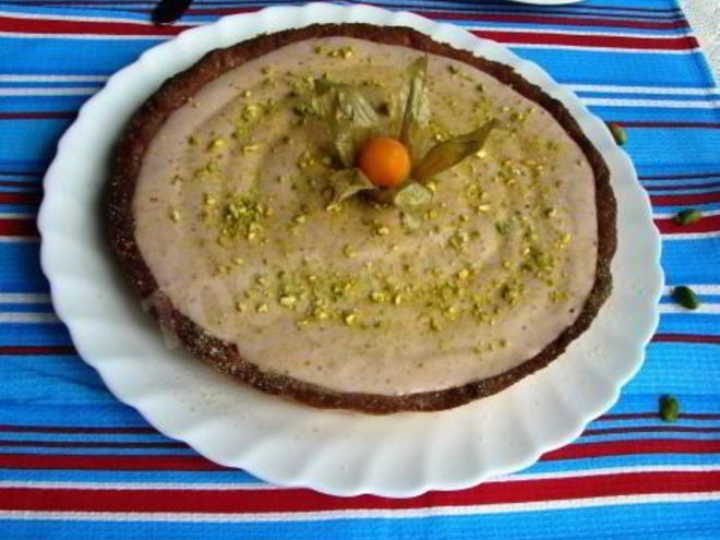 Рецепт тарта с клубничным джемом и муссом