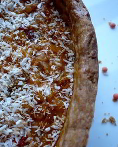 Тарт с красной чечевицей и кокосом