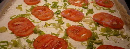 тарт с креветками и луком-пореем. Шаг 9