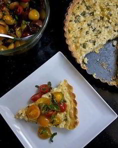 Тарт с кукурузой и базиликом