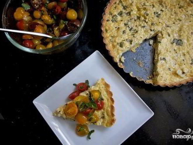 Рецепт тарта с кукурузой и базиликом