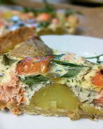 Тарт с лососем и картофелем