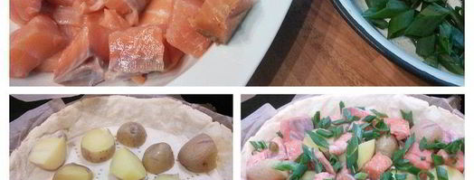 тарт с лососем и картофелем. Шаг 4