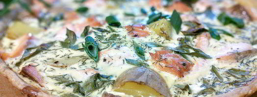 тарт с лососем и картофелем. Шаг 7