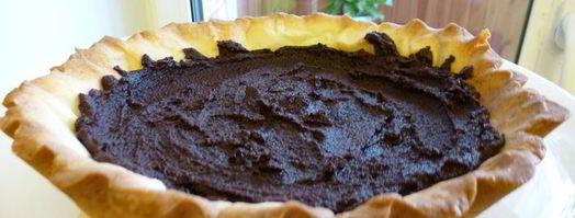 тарт с малиной, заварным кремом и шоколадной прослойкой. Шаг 5