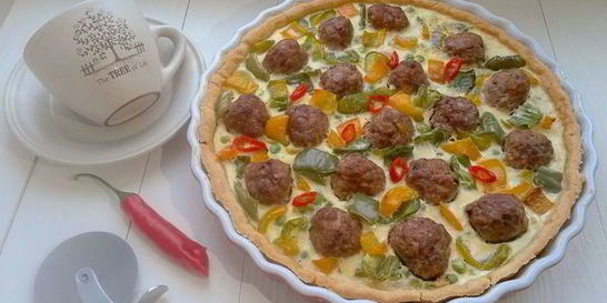 Тарт с мясными фрикадельками