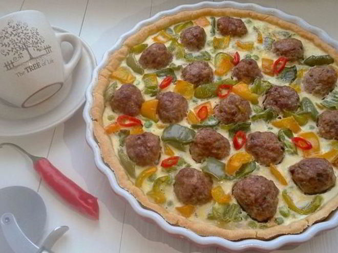 Рецепт тарта с мясными фрикадельками