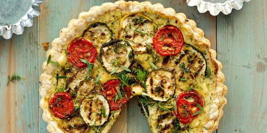 Тарт с цукини и помидорами