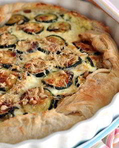 Тарт с цукини, томатами и базиликом