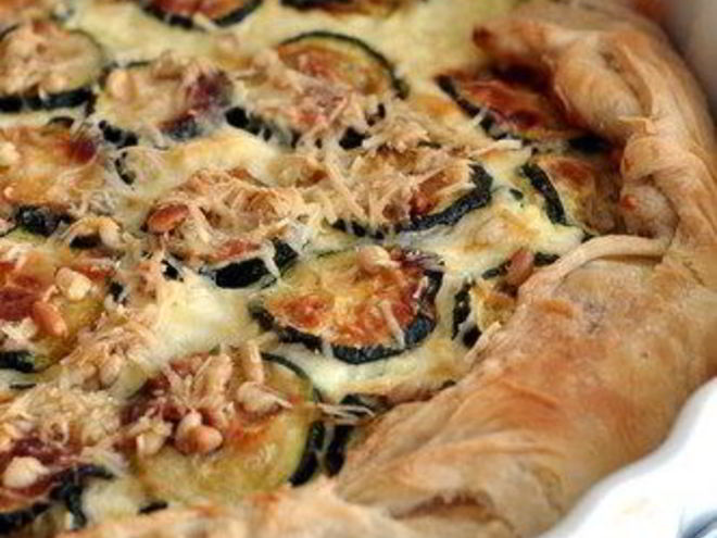 Рецепт тарта с цукини, томатами и базиликом