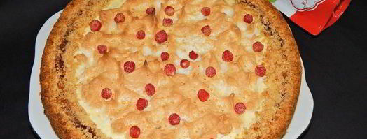 тарт с творогом, джемом и меренгой. Шаг 12