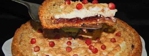 тарт с творогом, джемом и меренгой. Шаг 13