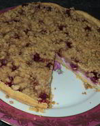 Тарт с творогом и малиной