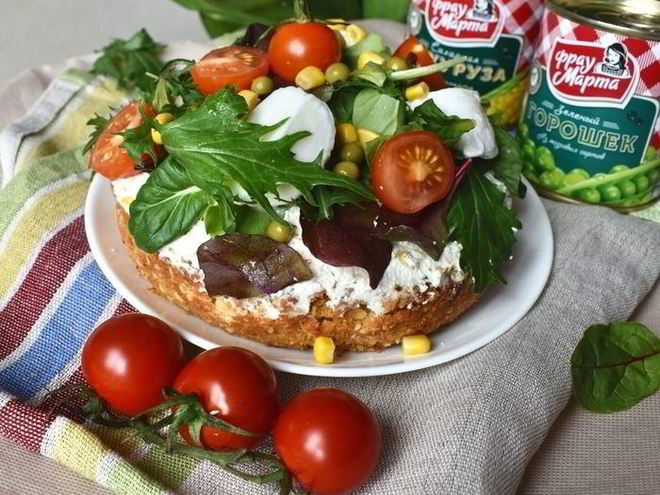Рецепт тарта с творогом, овощами и зеленью