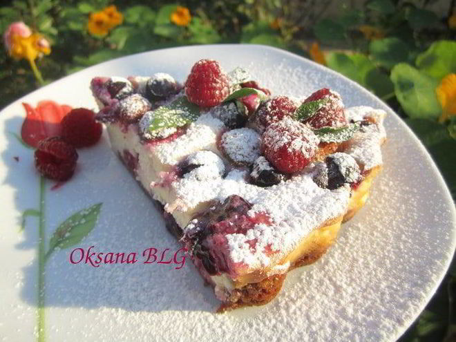 Рецепт тарта ягодно-творожный