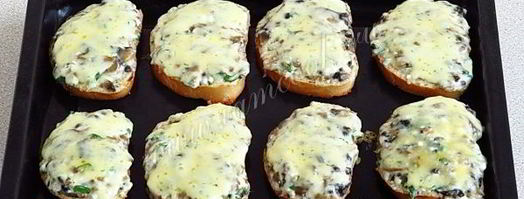 тартинки с грибами и творогом. Шаг 16