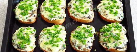 тартинки с грибами и творогом. Шаг 17