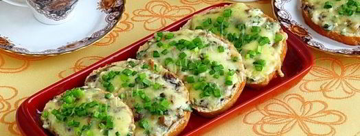 тартинки с грибами и творогом. Шаг 19