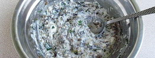 тартинки с грибами и творогом. Шаг 11