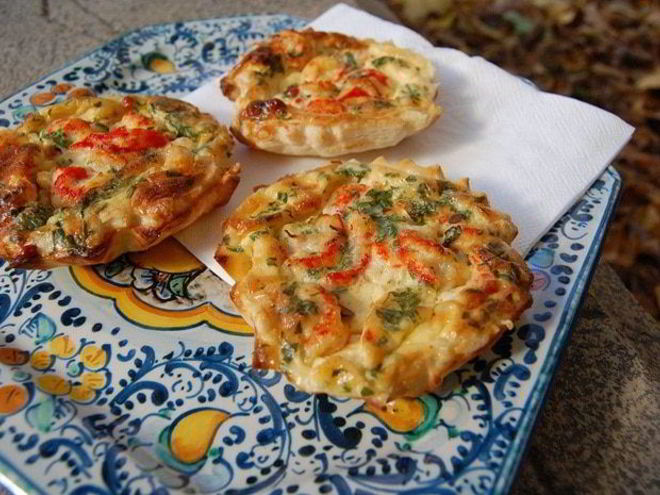 Рецепт тартов с раковыми шейками и зеленью