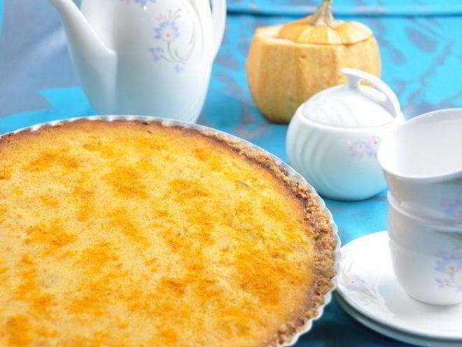 Рецепт тыквенного тарта с апельсином на ореховом тесте