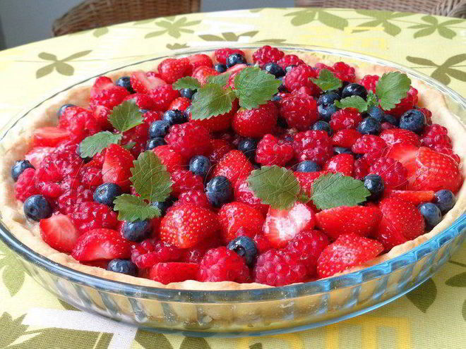 Рецепт ягодного тарта с ванильным заварным кремом